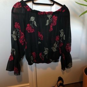 ✨Romantic✨ Off the Shoulder, Sheer Blouse